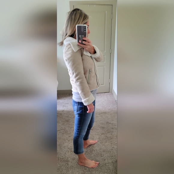 Faux Fur Lined Suede Aviator Jacket by FOREVER 21 - Picture 15 of 15